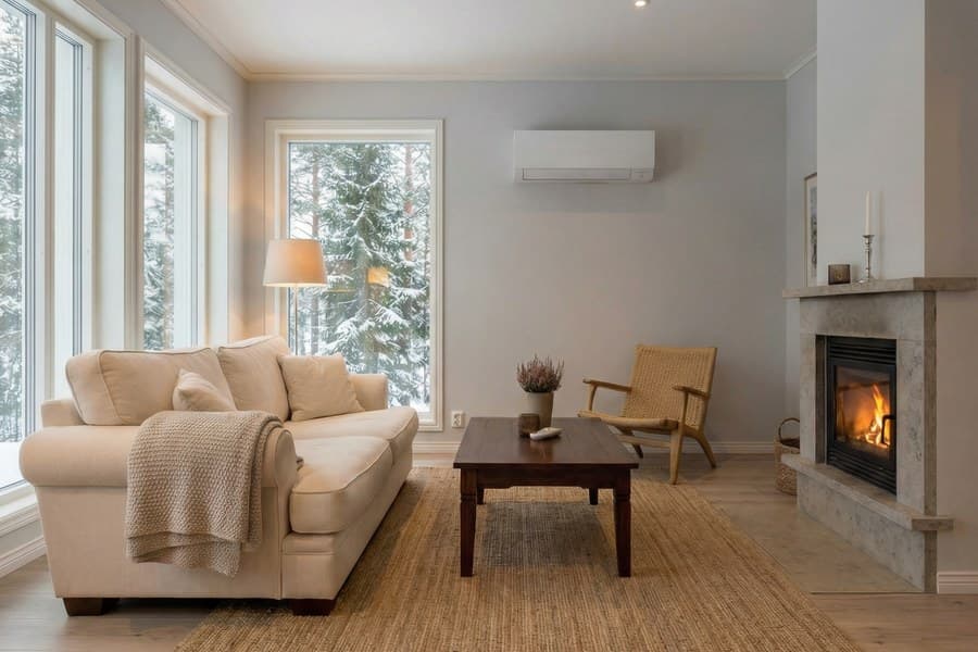 Mysigt och varmt villahem med luftvärmepump